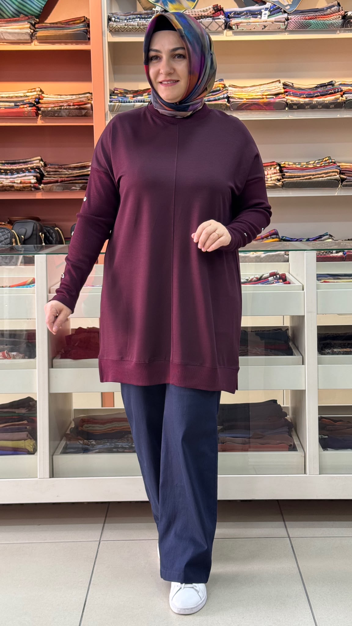 Kado - Yarasa Kol Tunik Bordo / 268484