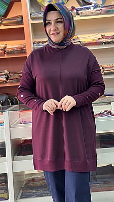 Yarasa Kol Tunik Bordo / 268484 - Thumbnail