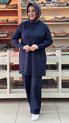 Kado - Yarasa Kol Tunik Lacivert / 268484