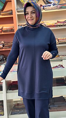 Yarasa Kol Tunik Lacivert / 268484 - Thumbnail
