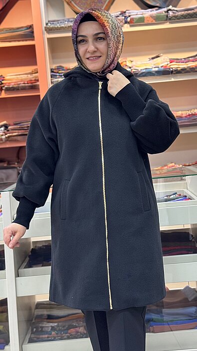 Yusufçuk Broş Detaylı Kap Siyah/1027 - 2