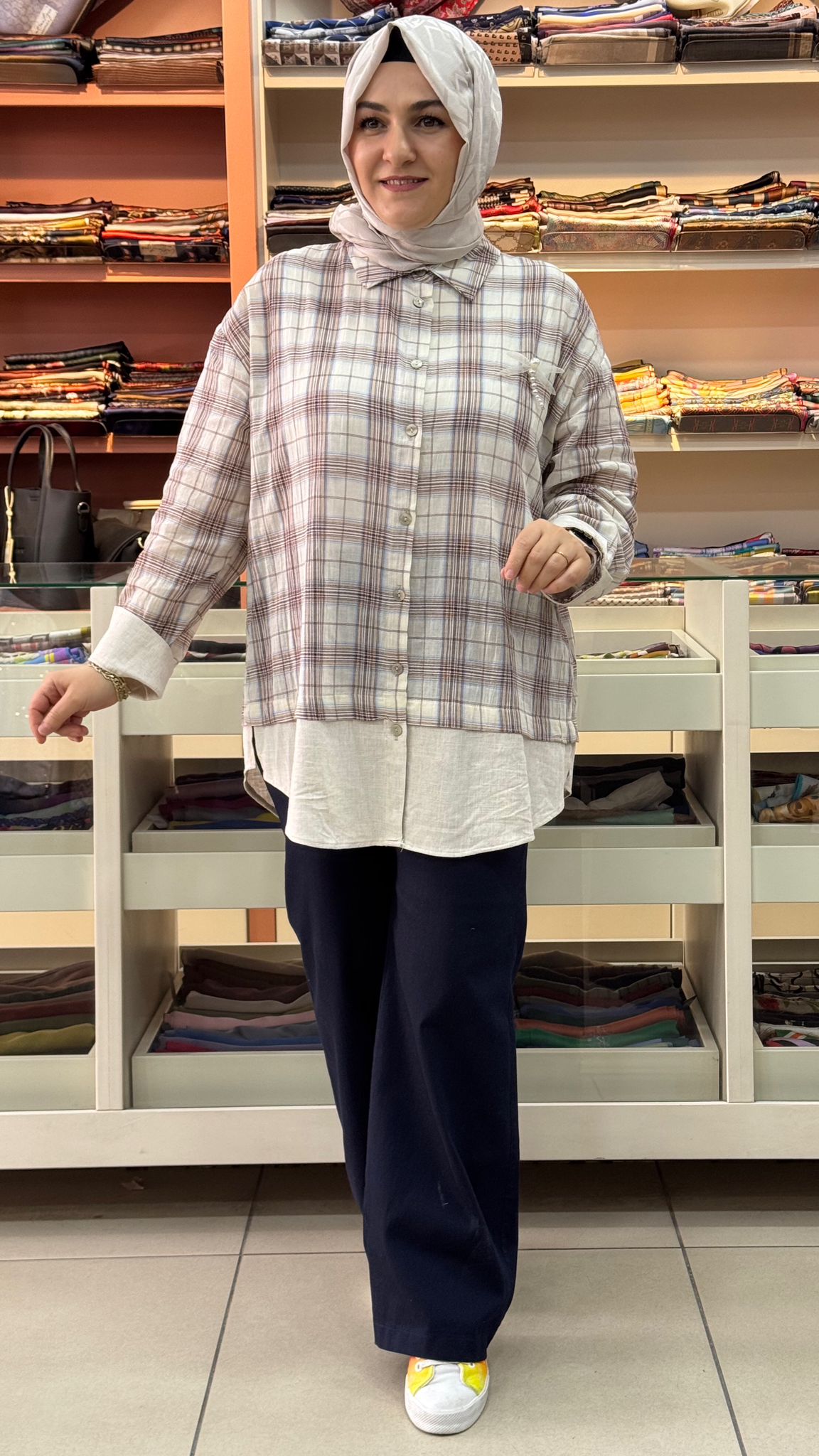 Savl - Yusufçuk Broş Detaylı Tunik Taş/32514