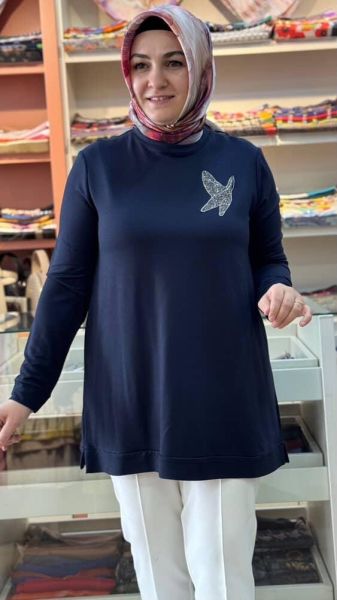 Yusufçuk Taşlı Tunik Antrasit/9707
